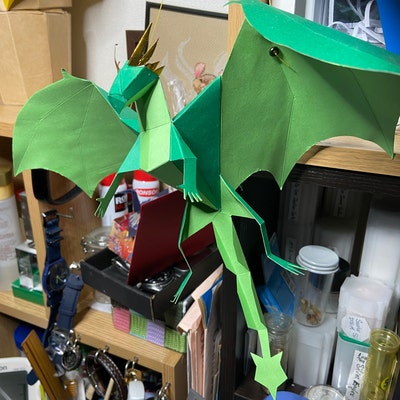 Dragon Make Your Own 3D Paper Mobile, Wall Art, Dragon Party ...