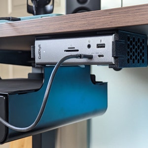 Caldigit TS4 Thunderbolt Station 4 Under Desk Mount With Caldigit TS4 Thunderbolt Station 4 Under Desk Mount With