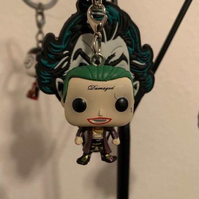 FunkoPop！KEY CHAIN JOKER HARLEYQUINN Suicide Squad The Joker & Harley Quinn Keychain Vinyl Action