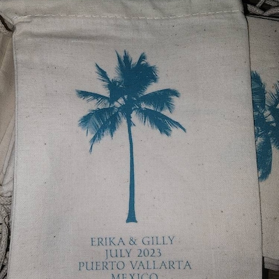 Destination Wedding Welcome Bags Palm Tree Welcome Bags Tropical ...