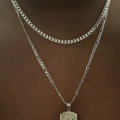 Sterling Silver 8mm Pav&eacute; Curb Chain Bracelet - 13NNNA