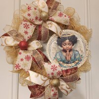 Merry Christmas Christmas Coastal Beach Round Metal Wreath - Etsy