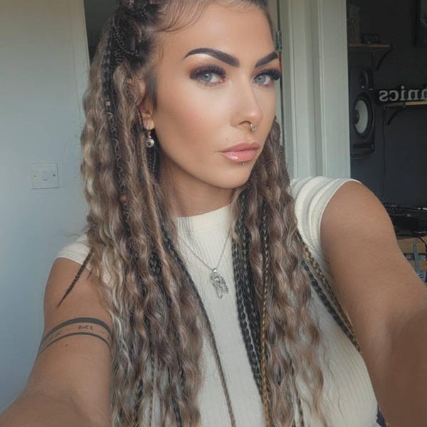 Full Head Lightweight DE Braids With Curls – 50 Double-ended Kanekalon ...