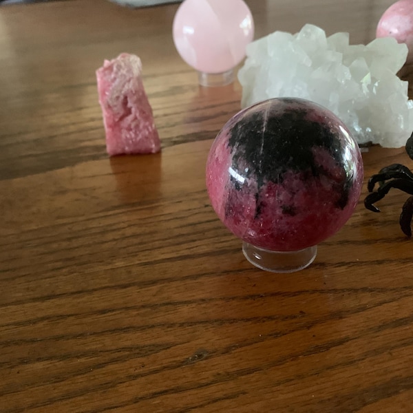 Ice Rhodonite Natural Crystal Spheres | Rhodonite Crystal | Rhodonite ...