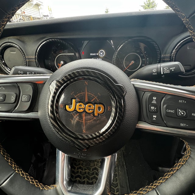Chrome Steering Wheel Decal Ring Trim For Jeep Compass 2011-2017 & Wrangler