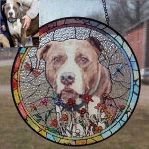 Personalized Suncatcher Ornament for Pet Lover, Loss Of Dog Memorial, Sympathy Gift, Custom Dog Remembrance Gifts for Dog Mom,Dog Dad CDS01