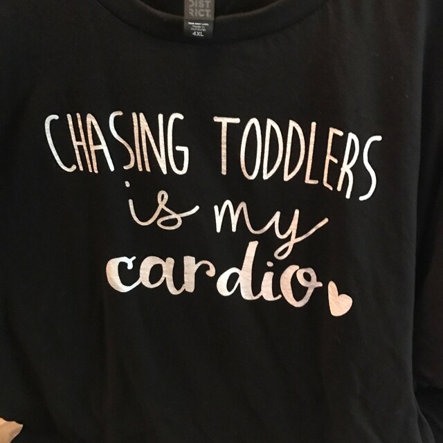 Chasing Toddlers is my Cardio Shirt Men T-shirt Women T-Shirt | Etsy