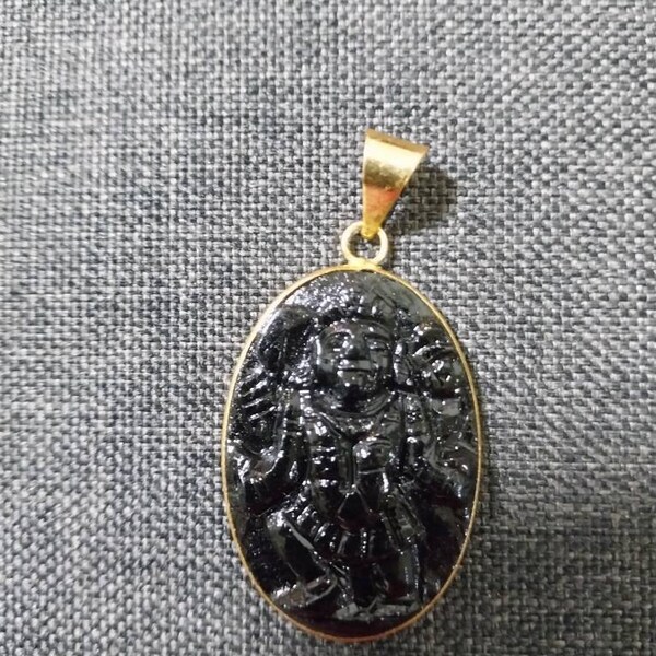 Rhodonite Moon Face Pendant Unique Moon Face Jewelry gold Pendant