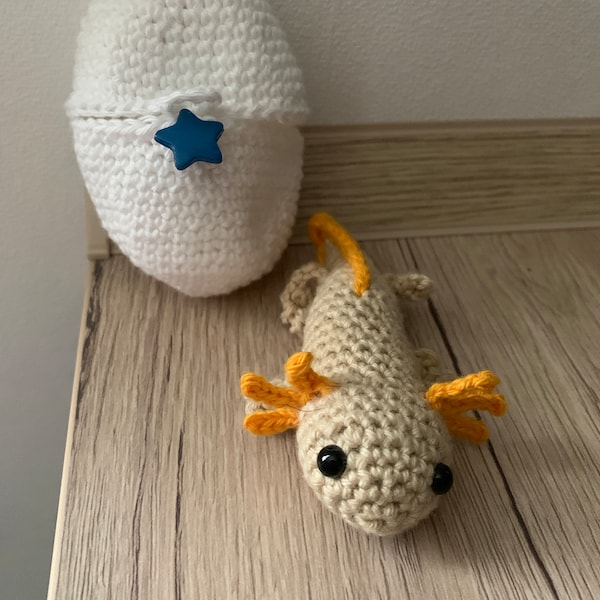 Axolotl Plush in Egg Crochet Pattern Do It Yourself Christmas Gift Baby ...