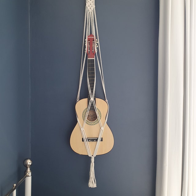 Soporte Pared Guitarra Electrica CREATCABIN Percha De Macramu00e9