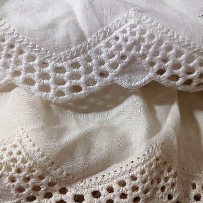 Broderie Anglaise Cotton Eyelet Lace Fabric 54137cmby - Etsy