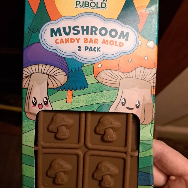 Pj Bold Mushroom Candy Bar Silicone Mold