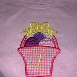 Easter Basket With Bow Applique Design Machine Embroidery - Etsy