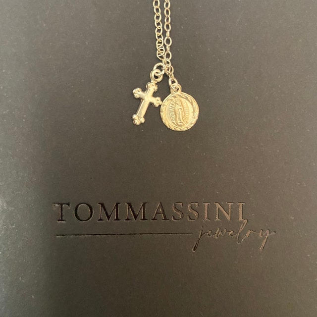 【Tommassini Jewelry】Shiny Tiny Cross & Saintネックレス Tommassini Jewelry】Shiny Tiny Cross & Saintネックレス