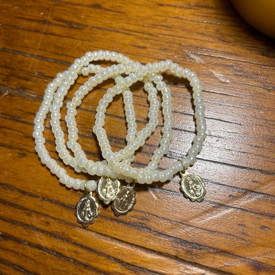 Madonna Miraculous Extra Small Gold Tone Medals Double Sided Set of 6 ...