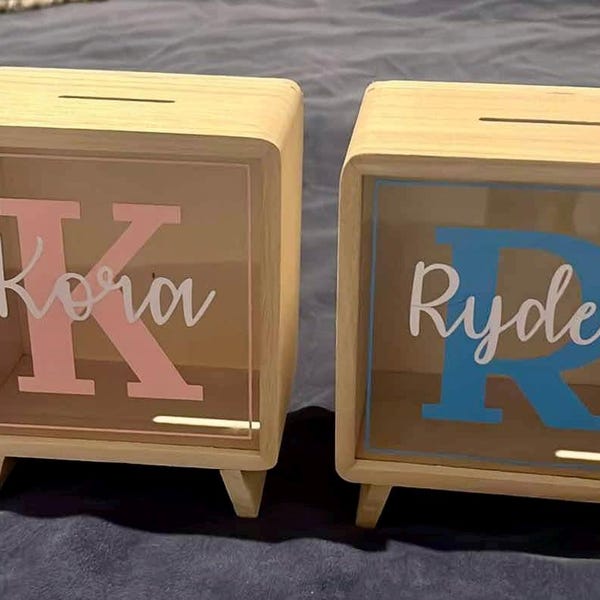Money Boxes | Personalised ( Initial and Name ) - Etsy