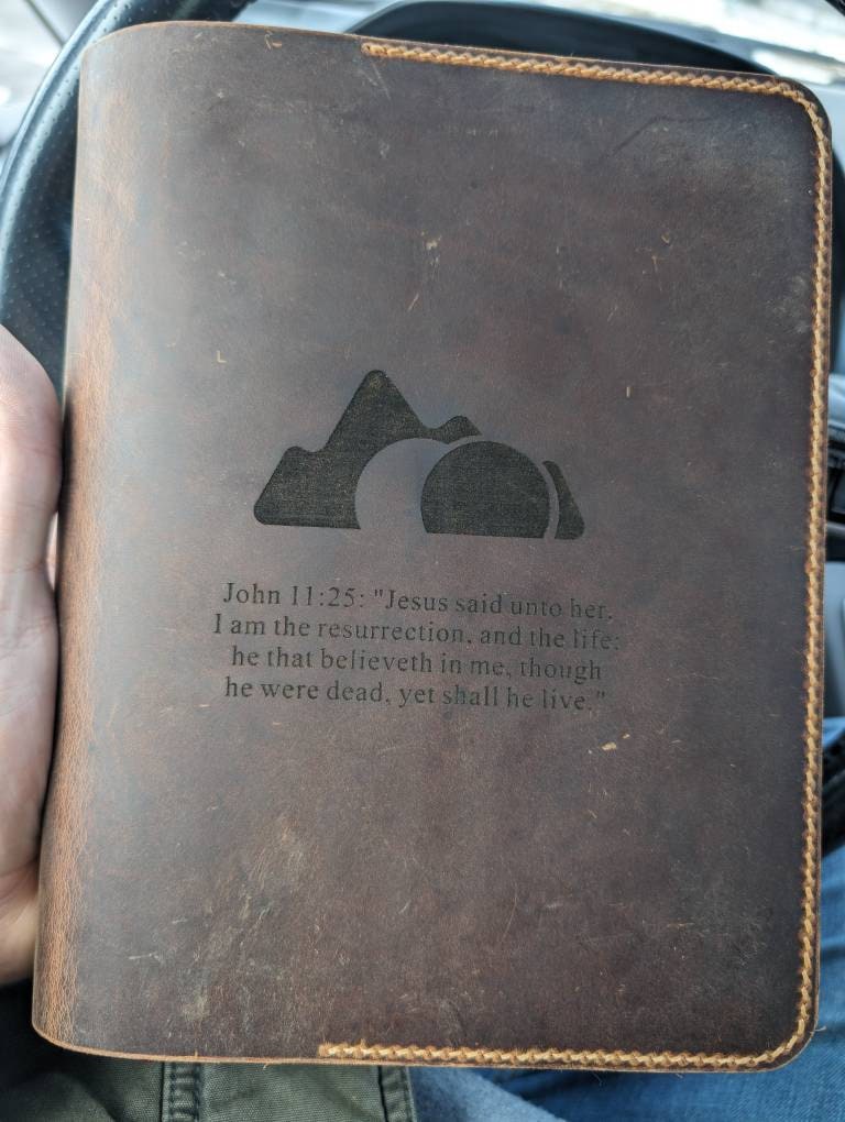 Personalized Leather cover for bible KJV , Custom leather holy bible book case cover christian gifts for men women Z04-LBBC05S