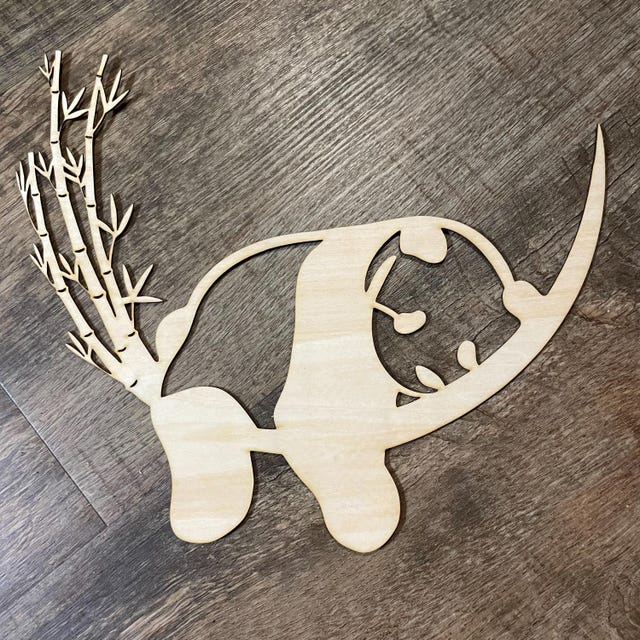 Panda Design Laser Cut Svg Dxf Files Wall Sticker Engraving