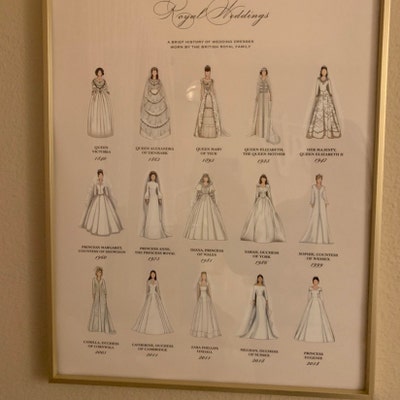 Royal Wedding Dresses Infographic Print version 3in Princess Pink - Etsy