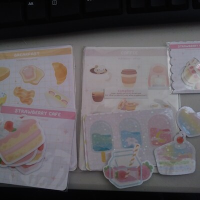Strawberry Snacks Die Cut Vinyl Sticker Pack / Sticker Flakes - Etsy