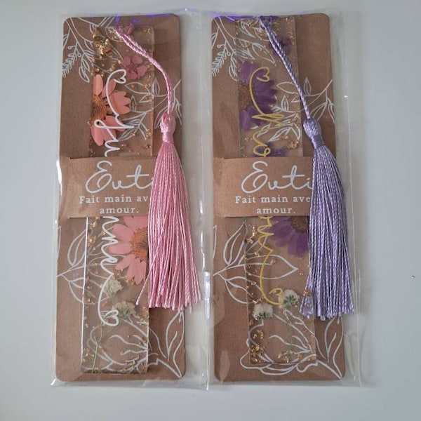 20 Marque-pages Transparents Avec Fleurs Séchées - Modèles Botaniques Pour Lecture, Scrapbooking, DIY Créatif