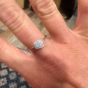 Customer photo from thekristendavis1, Mini Raw Australian Opal Ring
