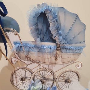 ヴィンテージベビーカークリップアート：水彩画ベビーカーアート