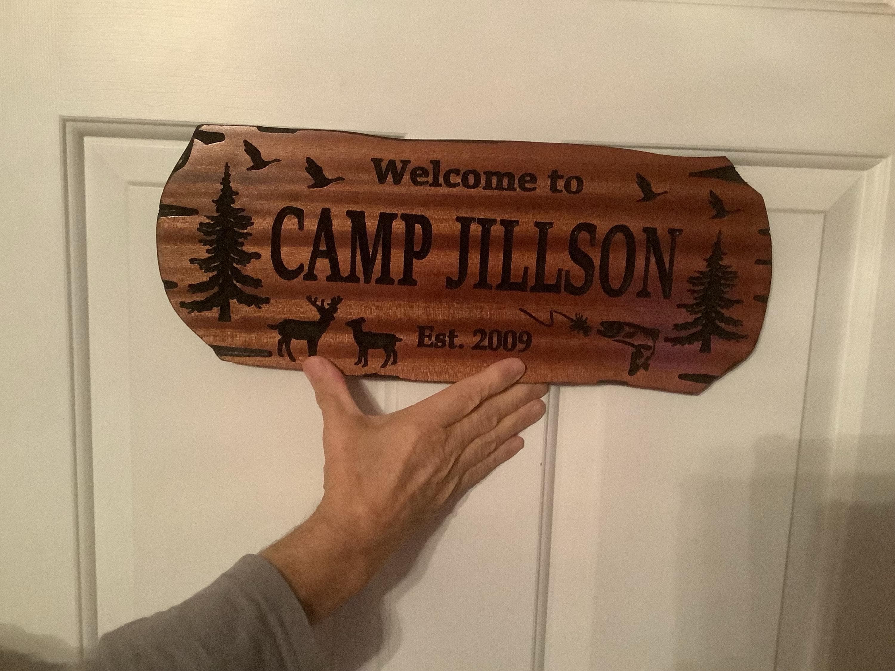 Custom Wooden Signs, Large Outdoor Sign, Rot Resistant Wood, Nature Inspired Cabin And Camp Sign, Rustic Design, Wildlife Lodge Plaque