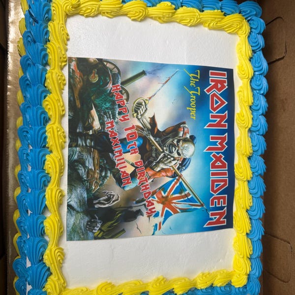 Heavy Metal Band Edible Cake Topper Maiden ACDC Manowar ... It