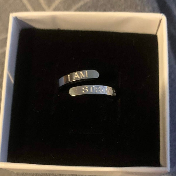 I AM LOVED Adjustable Affirmation Ring Meaningful Gift for Loved One ...
