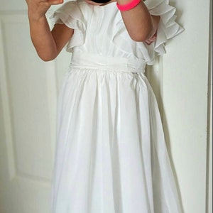 Sleeveless Floor-length Junior Bridesmaid Dresses Dusty Blue