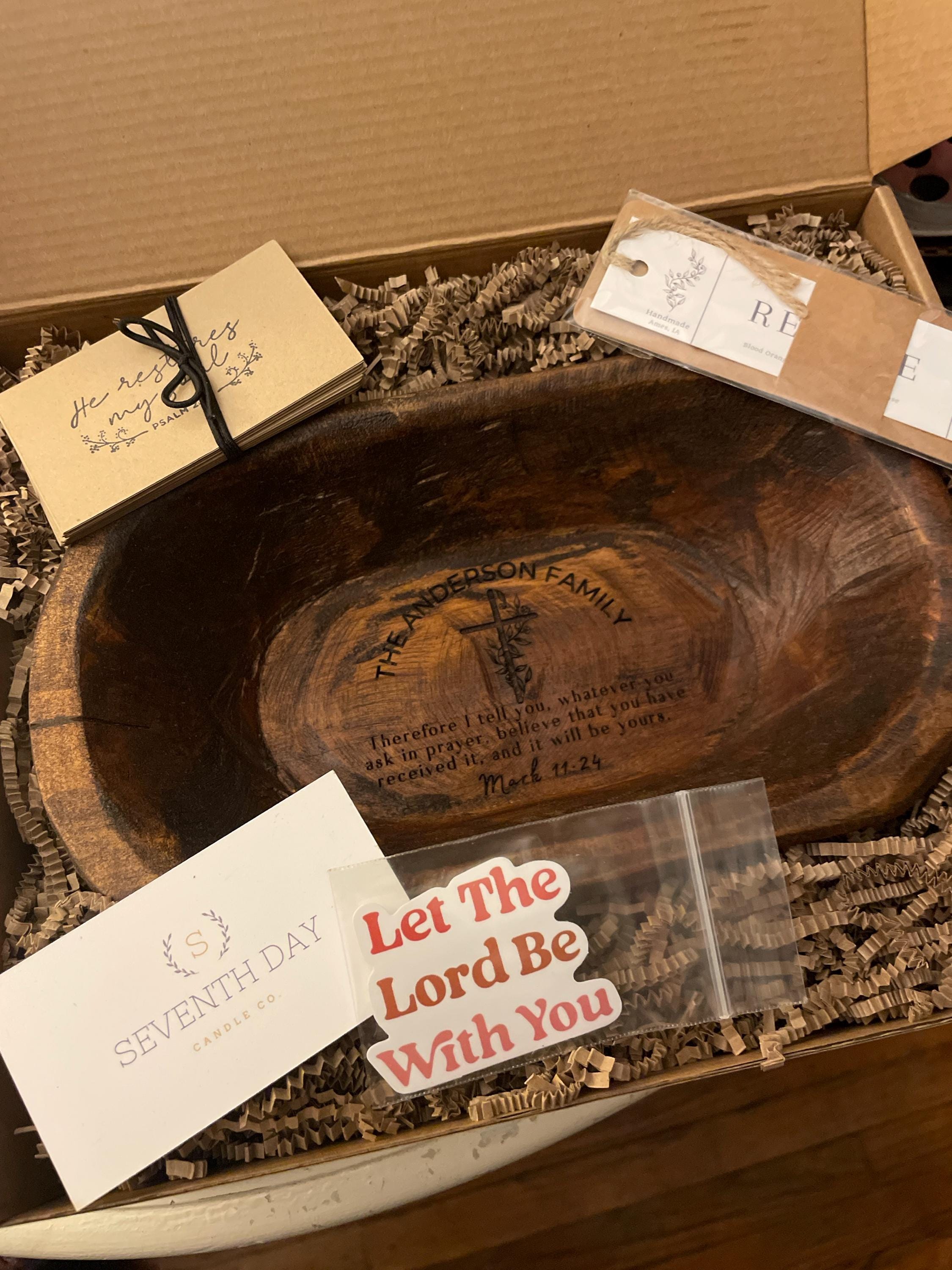 Mark 11 Personalized Small Prayer Bowl | Dough Bowl | wood prayer bowl | Custom Prayer Bowl | Rustic Catch All Tray | Personalized Gift