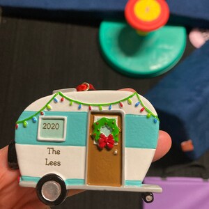 Happy Camper Personalized Ornament, Camper Ornament, Christmas Decor, Camping Ornament ...