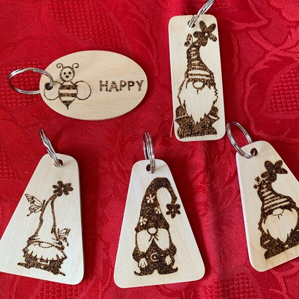 Pyrography Key Rings Easy 10 Birch Plywood Triangular Key Fob Blanks With Nickel Key Rings Pack ...