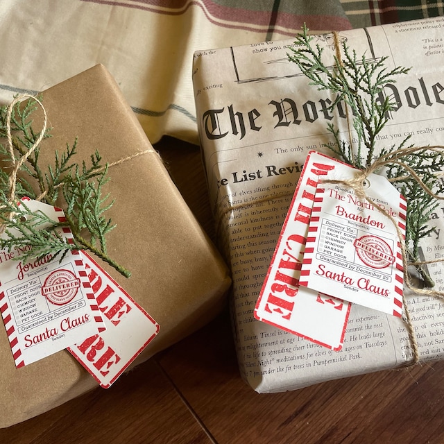 North Pole Newspaper-Christmas Wrapping Paper|Eco-Friendly, Christmas Gift  Box Wrapping Paper,Creative Newspaper Gift Box Wrapping Paper you a