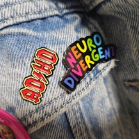 ACDC Inspired ADHD Enamel Pin | Neurodiversity Enamel Pin for ADHD ...