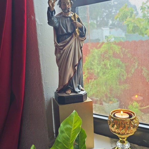 Statue of Saint Catherine Labourè Cm 30 11.81 Inches in Marble Resin