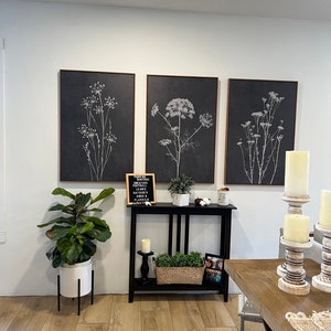 Framed Canvas Wall Art Set Wildflower Floral Botanical Prints ...