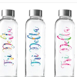 etsy glass water bottle