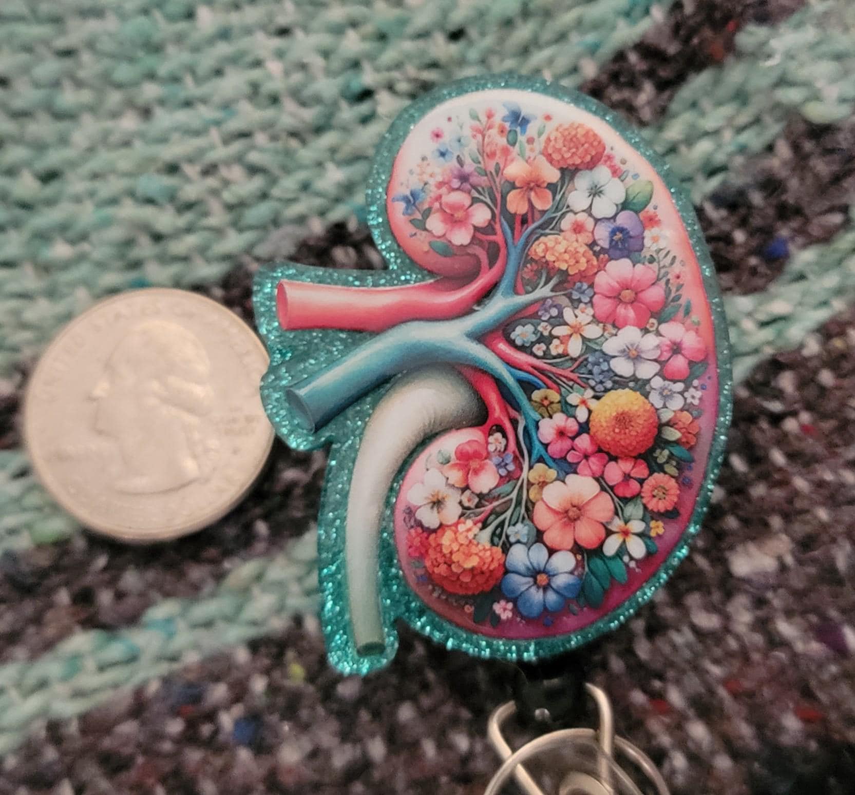 Floral Kidney badge reel