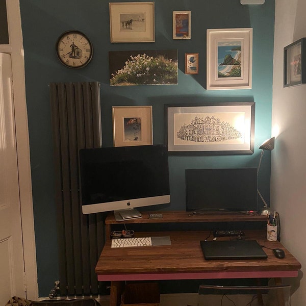Simple Vintage Desk/computer Desk/ With Drawer, Monitor Stand, Solid ...