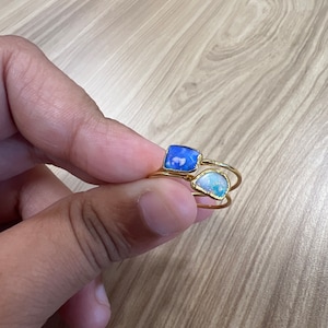 Customer photo from Maddie, Mini Raw Australian Opal Ring