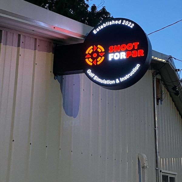 Custom Double Sided LED Blade Sign: Exterior Wall Mounted Light Box - Etsy