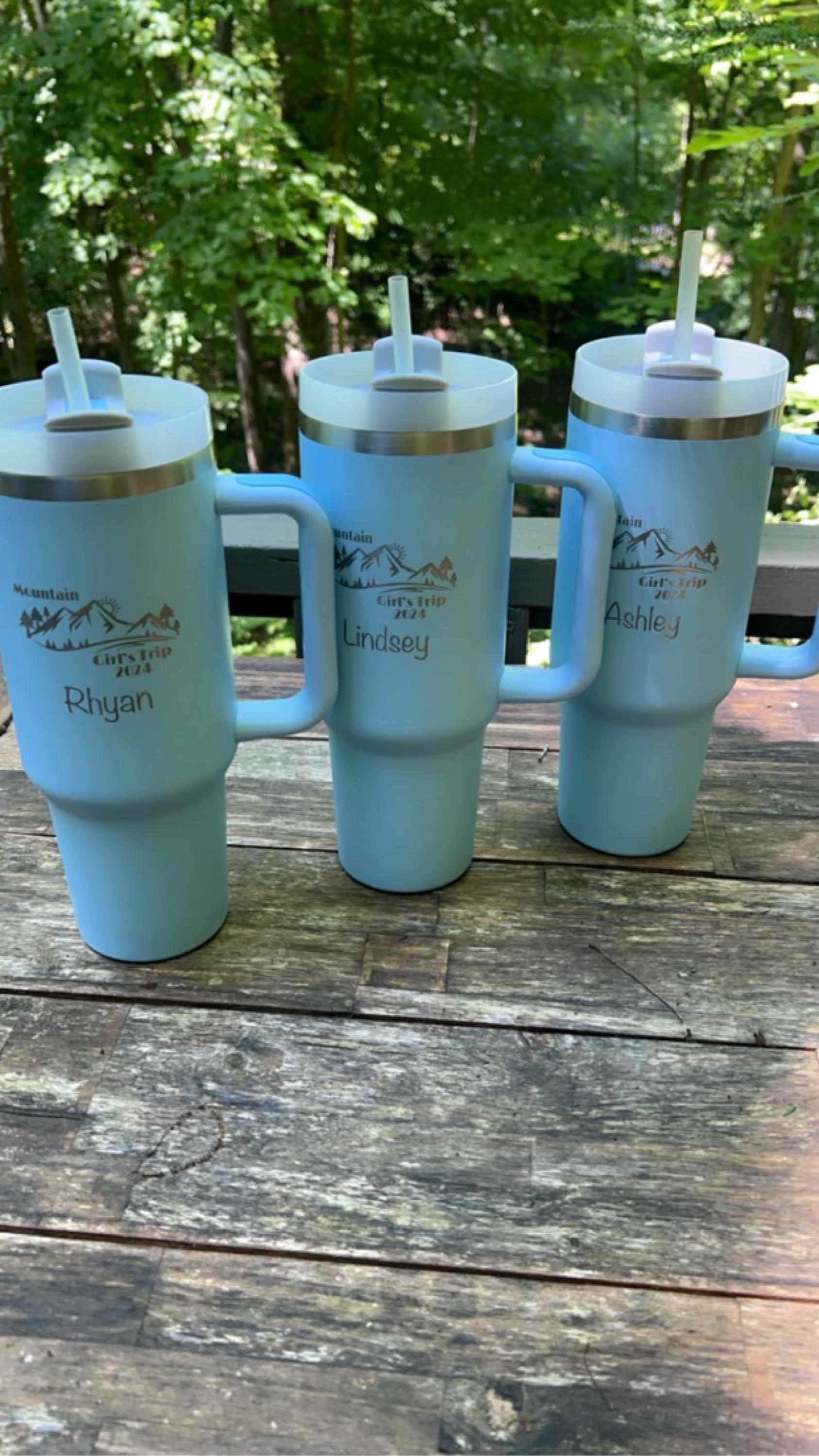 Personalized Birth Flower 40oz Tumbler | Custom Bridesmaid, Mom, Gift for Girls' Trip & Vacation