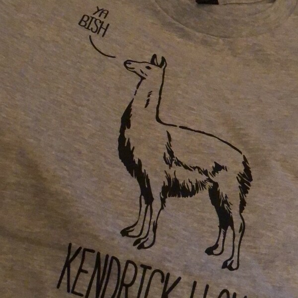 Kendrick Llama T-shirt Tee // Music T-shirts / Band T-shirts / - Etsy