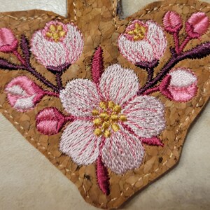 Cherry Blossom Machine Embroidery Design Sakura Flower Corner