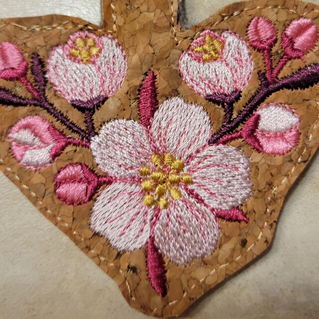 Cherry Blossom Machine Embroidery Design Sakura Flower Corner
