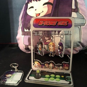 High score shop girl keychain
