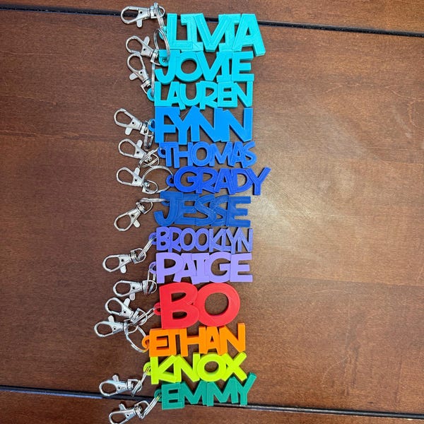 Custom 3D Printed Keychain - Custom Key Chain - Name Keychain - Custom ...