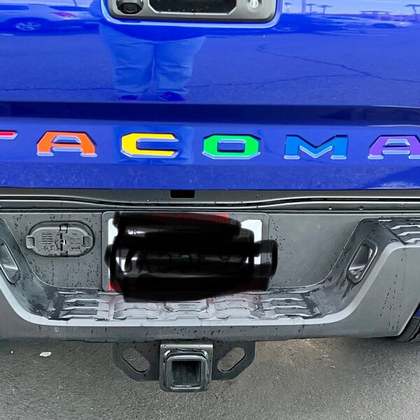 BLACK Tailgate Insert Letters Decal Vinyl Stickers For Toyota Tacoma 2016-23 New - Foto 9